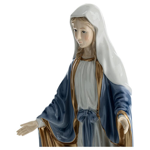 Our Lady Immaculate, Navel painted porcelain statue, 16x8x4 in 4
