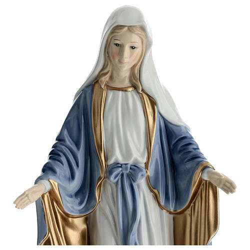 Our Lady Immaculate, Navel painted porcelain statue, 16x8x4 in 6