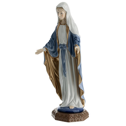 Vierge Immaculée statue porcelaine colorée Navel 40x20x10 cm 3