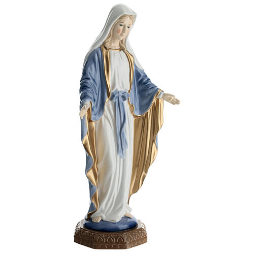 Vierge Immaculée statue porcelaine colorée Navel 40x20x10 cm 5