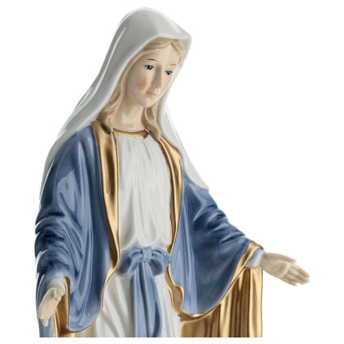 Madonna Immacolata statua porcellana colorata Navel 40x20x10 cm 2