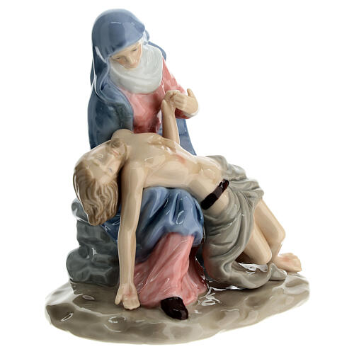 Scène Pietà porcelaine 12x12x8 cm 4