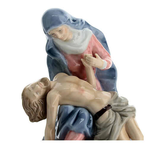 Scena Pietà porcellana 12x12x8 cm 2