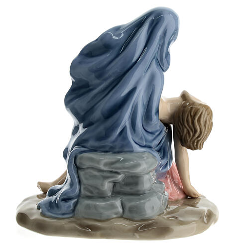 Scena Pietà porcellana 12x12x8 cm 5