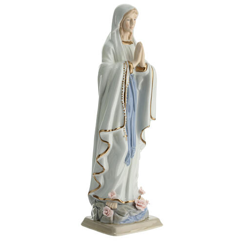 Our Lady of Lourdes, Navel painted porcelain statue, 9 in 3