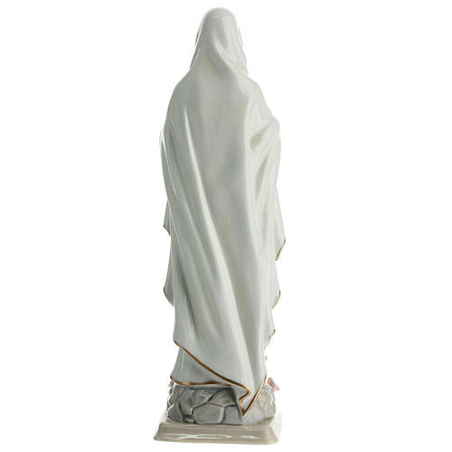 Our Lady of Lourdes, Navel painted porcelain statue, 9 in 4