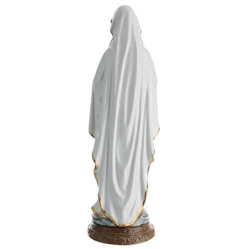 Notre-Dame de Lourdes statue porcelaine colorée Navel 40 cm 7