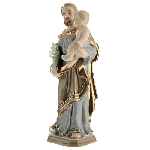 Statua San Giuseppe porcellana Navel 20x10x5 cm 3