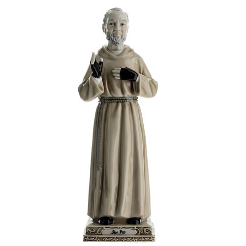 Statue of Saint Pio, Navel porcelain, 12 in 1