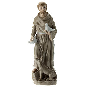 Statue of Saint Francis, Navel painted porcelain, 8 in