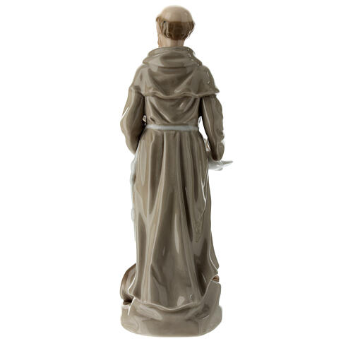 Statue of Saint Francis, Navel painted porcelain, 8 in 4