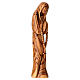 Statua legno d'ulivo Terrasanta Madonna con rosario 34 cm  s3