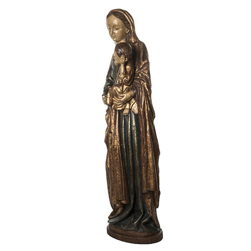 Statue Vierge du Boquen 145cm goldenen Holz, Bethleem 3