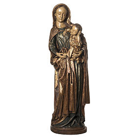Our Lady of Boquen in gold finishing painted wood 145 cm Bethlee