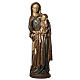 Our Lady of Boquen in gold finishing painted wood 145 cm Bethlee s1