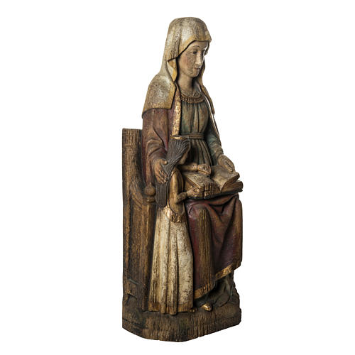 Santa Ana com Maria 118 cm madeira acabamento antigo Belém 2