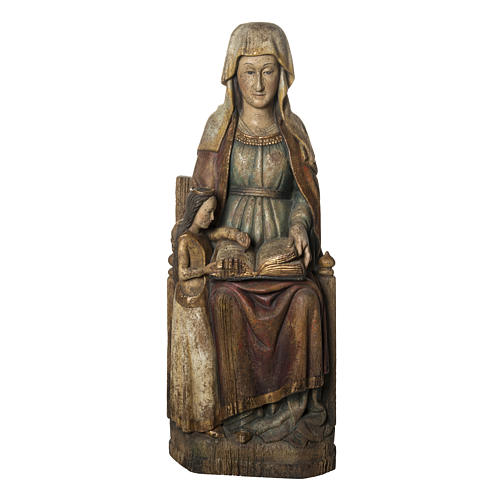 Saint Anne statue in old finishing painted wood 118 cm, Bethleem 1