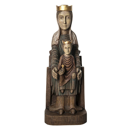 Crowned Virgin of Seez statue in painted wood 66 cm, Bethleem 1