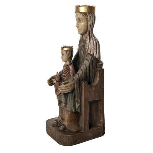 Crowned Virgin of Seez statue in painted wood 66 cm, Bethleem 3