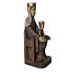 Crowned Virgin of Seez statue in painted wood 66 cm, Bethleem s2
