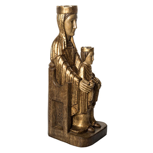 Crowned Virgin of Seez in gold finishing painted wood 66cm Bethl 2