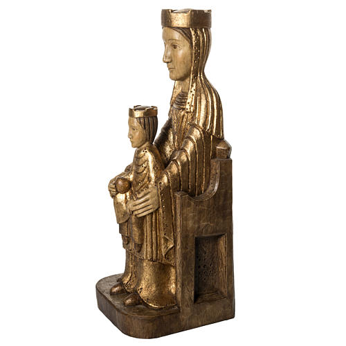 Crowned Virgin of Seez in gold finishing painted wood 66cm Bethl 3
