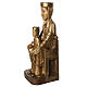 Crowned Virgin of Seez in gold finishing painted wood 66cm Bethl s3