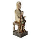 Seat of Wisdom statue in old finishing painted wood 72cm Bethlee s2