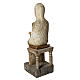 Seat of Wisdom statue in old finishing painted wood 72cm Bethlee s4