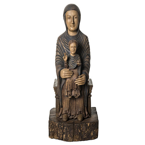 Seat of Wisdom statue in painted wood 72 cm Bethleem 1