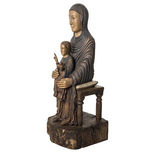 Seat of Wisdom statue in painted wood 72 cm Bethleem 3