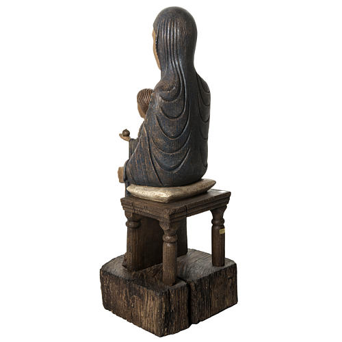 Seat of Wisdom statue in painted wood 72 cm Bethleem 4