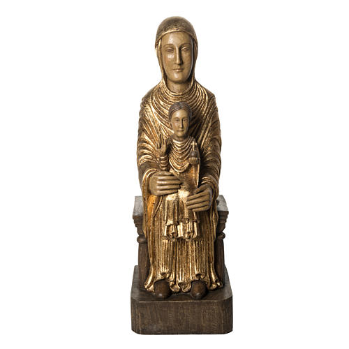 Maria Sitz der Weisheit 72cm goldenen Holz Bethleem 1