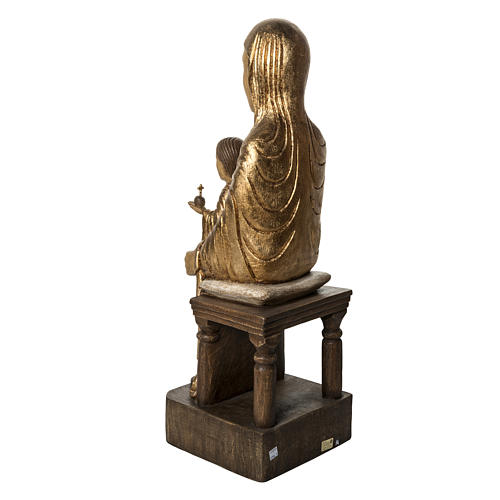 Seat of Wisdom in gold finishing painted wood 72 cm Bethleem 4