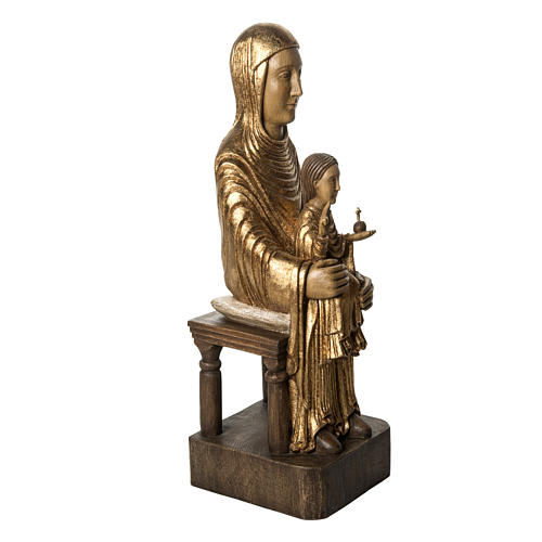 Seat of Wisdom in gold finishing painted wood 72 cm Bethleem 2