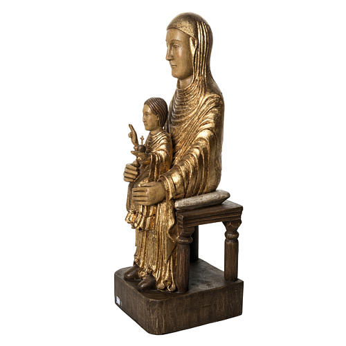 Seat of Wisdom in gold finishing painted wood 72 cm Bethleem 3