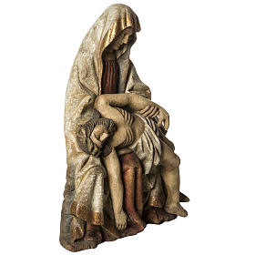 Gran Pietà in old finishing painted wood 110 cm, Bethlehe