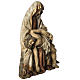 Gran Pietà in old finishing painted wood 110 cm, Bethlehe s2