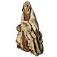 Gran Pietà in old finishing painted wood 110 cm, Bethlehe s3