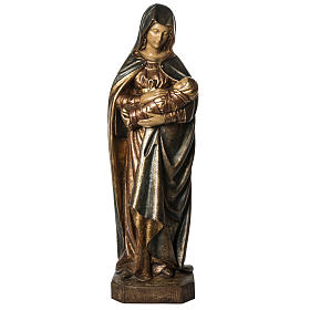 Vierge à l'enfant d'Autun 100 cm madeira dourada Belém