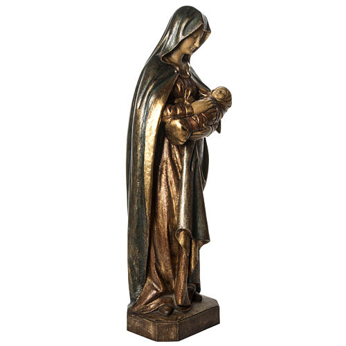 Our Lady and Child in gold finishing painted wood 100cm Bethleem 2