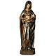 Our Lady and Child in gold finishing painted wood 100cm Bethleem s1