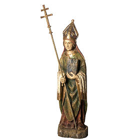 Saint Evêque 95 cm legno dipinto Bethléem