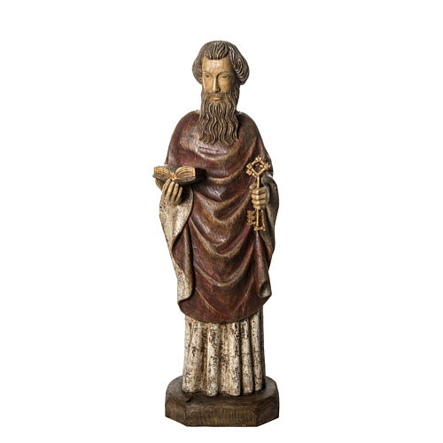 Saint Peter statue, 80cm in painted wood, Bethléem 1