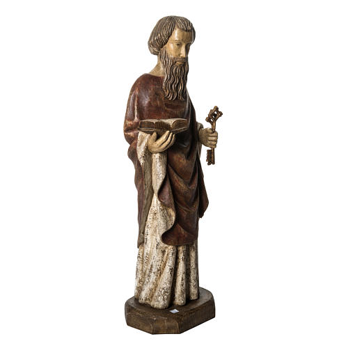 Saint Peter statue, 80cm in painted wood, Bethléem 2