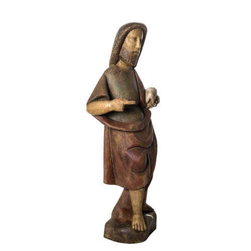 Saint John the Babtist statue, 89cm in painted wood, Bethléem 2
