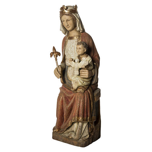 Our Lady of Rosay statue in painted wood 105 cm, Bethleem 3