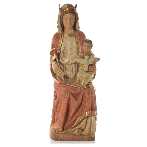 Our Lady of Rosay statue in painted wood 105 cm, Bethleem 5