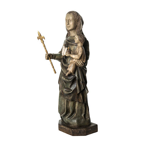 Our Lady of Voirons statue in painted wood 100 cm, Bethleem 3