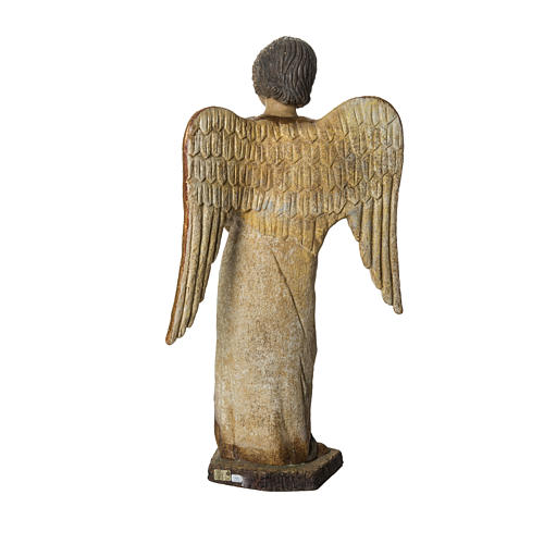 Ange au Sourire de Reims 72 cm legno finitura antica 4